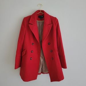 Red Forever 21 Peacoat